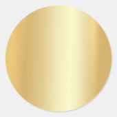 Aangepaste Gold Look Blank Sjabloon Tekstglans toe Ronde Sticker (Voorkant)