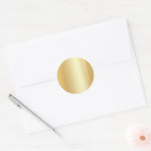 Aangepaste Gold Look Blank Sjabloon Tekstglans toe Ronde Sticker (Envelop)