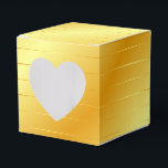 Aangepaste Gold look elegant, moderne Sjabloon gla Bedankdoosjes<br><div class="desc">Eigen gouden look elegant moderne Sjabloon Glossy Golden Heart Favor Box.</div>