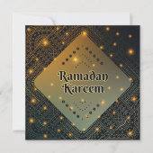 Aangepaste Gold Mandala Ramadan kareem Holiday Car Feestdagenkaart (Voorkant)