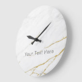 Aangepaste Gold Marble Acrylwand Grote Klok (Hoek)