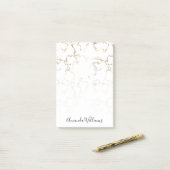 Aangepaste Gold Marble Post-it® Notes (Op bureau)