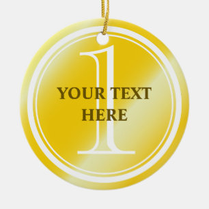 Aangepaste Gold Medal-keramische versiering voor n Keramisch Ornament