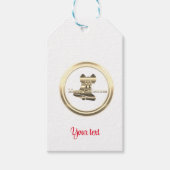 Aangepaste Gold Merry-kerst Cadeaulabel (Voorkant)