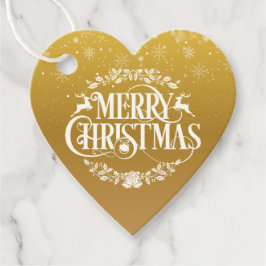 Aangepaste Gold Merry-kerstsnowflakes Bedankjes Labels