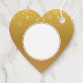 Aangepaste Gold Merry-kerstsnowflakes Bedankjes Labels (Achterkant)