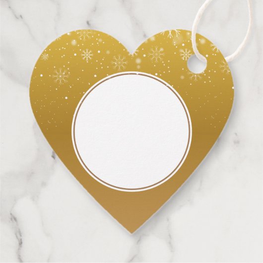 Aangepaste Gold Merry-kerstsnowflakes Bedankjes Labels (Achterkant)