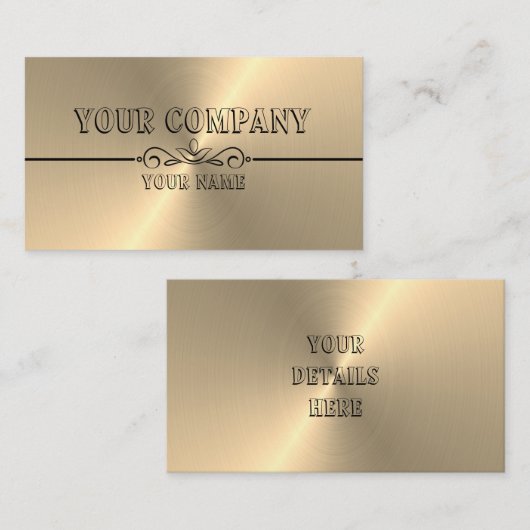 Aangepaste Gold Metallic afwerking Visitekaartje (Voorkant / Achterkant)