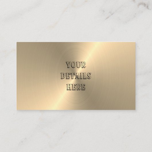 Aangepaste Gold Metallic afwerking Visitekaartje (Achterkant)