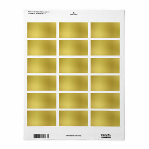 Aangepaste Gold Metallic look Sjabloon achtergrond Etiket