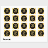 Aangepaste Gold Monogrammed Letter Z Vierkante Sticker (Vel)
