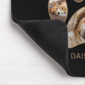 Aangepaste Gold Paw Afdruknaam Foto Collage Black Muismat (Hoek)
