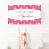 Aangepaste Gold Polka-Dot Birthday Banner (Insitu)