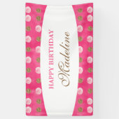 Aangepaste Gold Polka-Dot Birthday Banner (Verticaal)