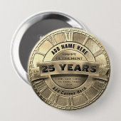 Aangepaste Gold Retirement Button (Voorkant /achterkant)