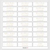 Aangepaste Gold Script Weduwen Adresetiketten Sticker (Vel)