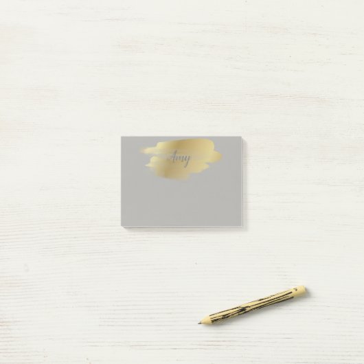 Aangepaste Gold Smudge Post-notities Post-it® Notes (Op bureau)