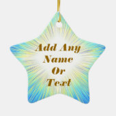 Aangepaste Gold Star-versiering Keramisch Ornament (Achterkant)