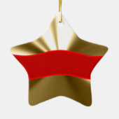 Aangepaste Gold Star-versiering Keramisch Ornament (Achterkant)
