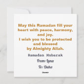 aangepaste Gold Stars, maan-maan-Ramadan-kareem Feestdagenkaart (Achterkant)