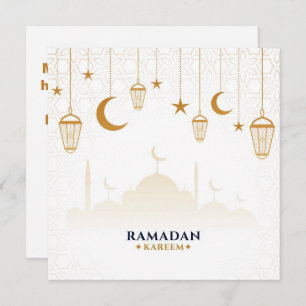 aangepaste Gold Stars, maan-maan-Ramadan-kareem Feestdagenkaart