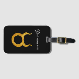 Aangepaste Gold Taurus Astrology-teken Bagagelabel