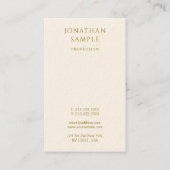 Aangepaste Gold Text Sjabloon Moderne elegante ver Visitekaartje (Achterkant)