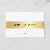 Aangepaste Gold White elegant Sjabloon Moderne Visitekaartje (Voorkant)