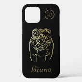 Aangepaste Gold/zwarte bull iPhone-tas met bull Case-Mate iPhone Case (Achterkant)