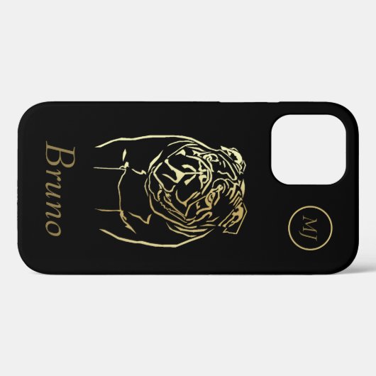 Aangepaste Gold/zwarte bull iPhone-tas met bull Case-Mate iPhone Case (Achterkant (horizontaal))