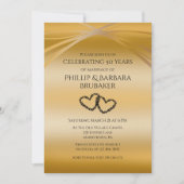 Aangepaste Golden 50e Jubileum Originele Hart Arch Kaart (Voorkant)