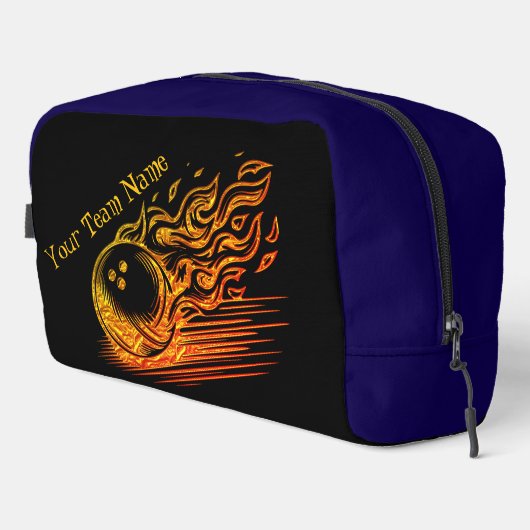 Aangepaste Golden Bowling Art Design Toilettasje (Rechterhoek)