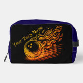 Aangepaste Golden Bowling Art Design Toilettasje (Achterkant)