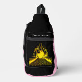 Aangepaste Golden Bowling Team Logo Sling Bag (Voorkant)