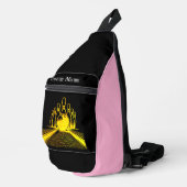 Aangepaste Golden Bowling Team Logo Sling Bag (Rechterhoek)