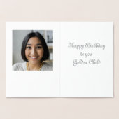 Aangepaste Golden Child Verjaardag Kaart met Foto  (Binnen)