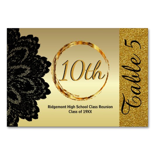 Aangepaste Golden Class Reunion Kaart (Voorkant)
