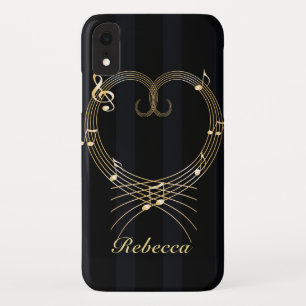 Aangepaste Golden Heart Musical Notes Case-Mate iPhone Case