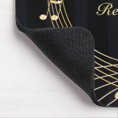 Aangepaste Golden Heart Musical Notes Muismat (Hoek)