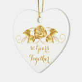 Aangepaste Golden Jubileum kerstversiering Keramisch Ornament (Links)