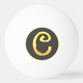 Aangepaste Golden Letter C Pingpongbal (Voorkant)