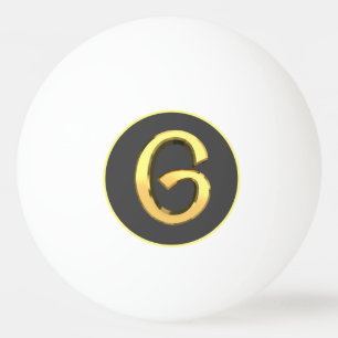 Aangepaste Golden Letter G Pingpongbal