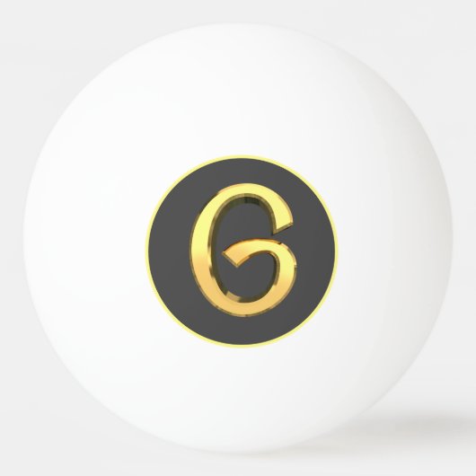 Aangepaste Golden Letter G Pingpongbal (Voorkant)