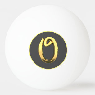 Aangepaste Golden Letter O Pingpongbal