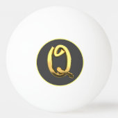 Aangepaste Golden Letter Q Pingpongbal (Voorkant)