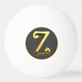 Aangepaste Golden Letter Z Pingpongbal (Voorkant)