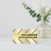 Aangepaste Golden Metal Steel Car Service Cool Visitekaartje (Staand voorkant)