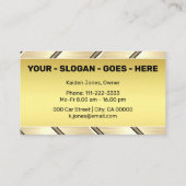 Aangepaste Golden Metal Steel Car Service Cool Visitekaartje (Achterkant)