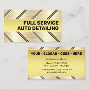 Aangepaste Golden Metal Steel Car Service Cool Visitekaartje