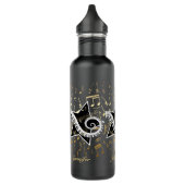 Aangepaste Golden muzieknoten Star Waterfles (Links)